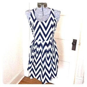 Navy Chevron Dress